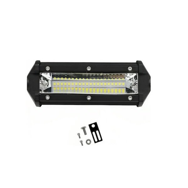 Factory Αδιάβροχος Προβολέας Αυτοκινήτου σε Σχήμα Μπάρας LED 12V 72W 10cm με Λευκό Φωτισμό 1τμχ OYQP-0005 42748257