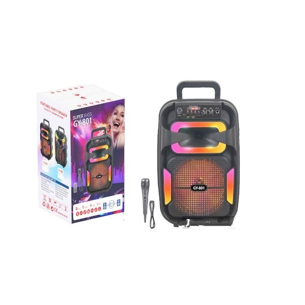 18 Rolinger Σύστημα Karaoke με Ενσύρματo Μικρόφωνo σε Μαύρο Χρώμα GY-801 49857992