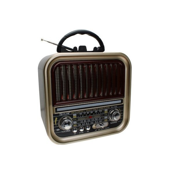 RX730D Retro Φορητό Ραδιόφωνο Επαναφορτιζόμενο με Bluetooth και USB Χρυσό 51495268