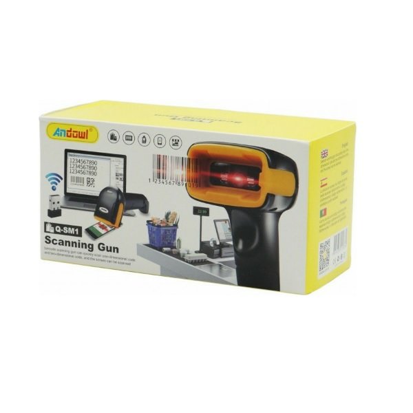 Andowl Q-SM1 Scanner Χειρός Ασύρματο με Δυνατότητα Ανάγνωσης 1D Barcodes Κωδικός: 32328055