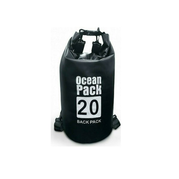 Ocean Pack Ocean Pack Στεγανός Σάκος Ώμου με Χωρητικότητα 20 Λίτρων Μαύρoς 30013008