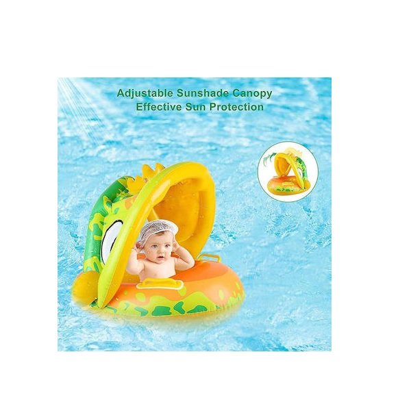 Σωσίβιο Swimtrainer με Μήκος 70εκ. και Σκίαστρο Κίτρινο Δεινόσαυρο SY-A0914 43678016