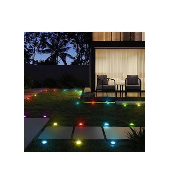 Σετ 10 Καρφωτά Ηλιακά Φωτιστικά RGB με Φωτοκύτταρο IP44 G5651 53543900