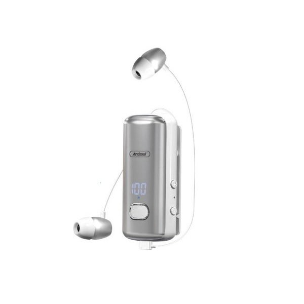 Andowl Q-EH880 In-ear Bluetooth Handsfree Ακουστικά Γκρι 51266304