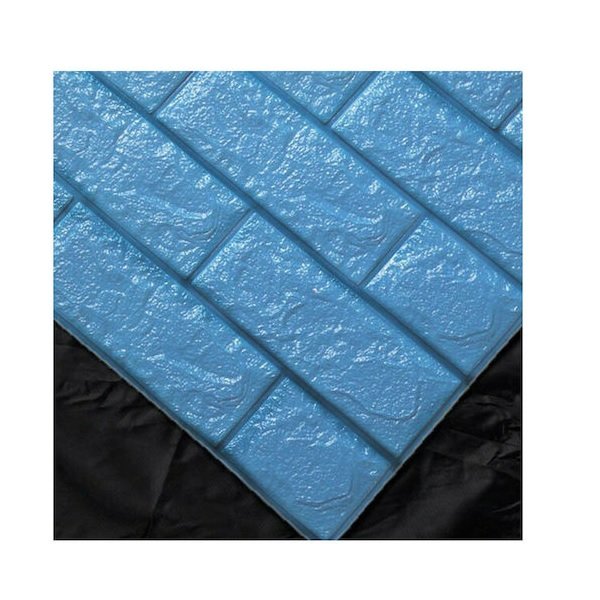 Αυτοκόλλητο 3D Πάνελ Τοίχου Γαλάζιο 77x68εκ. 27909963