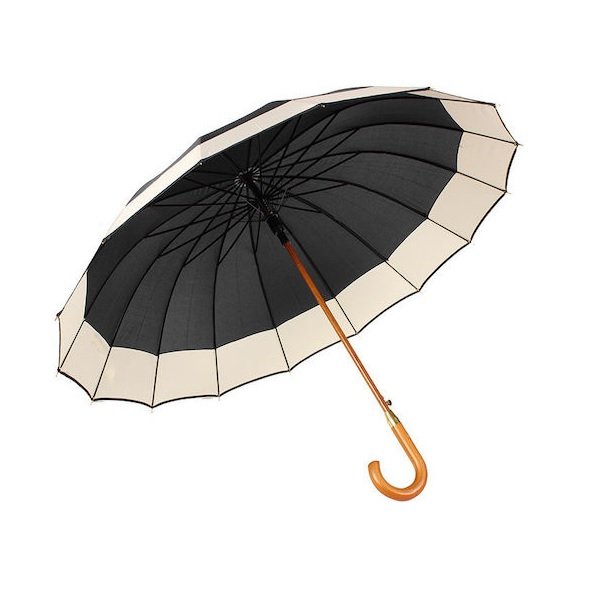 Keskor Αυτόματη Ομπρέλα Βροχής με Μπαστούνι Μαύρη 0066-7 25773407