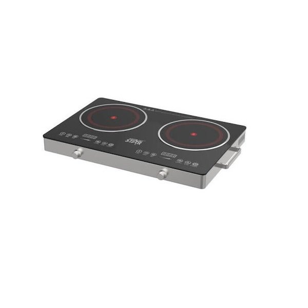 Winning Star Επιτραπέζια Εστία Επαγωγική Διπλή Μαύρη 54167023