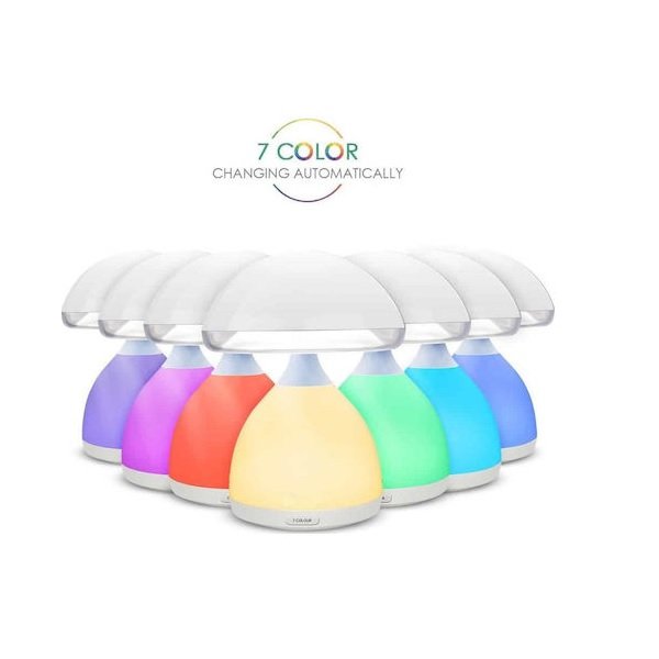 Mushroom Lamp Διακοσμητικό Φωτιστικό με Φωτισμό RGB Μανιτάρι LED Μπαταρίας σε Λευκό Χρώμα HC-868 19538309