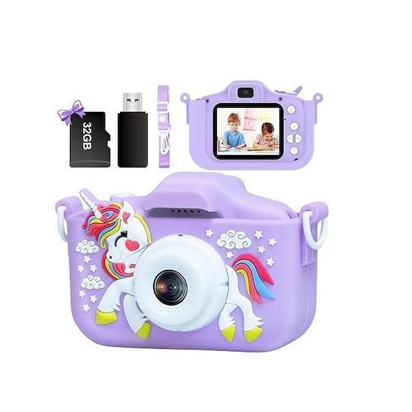 Unicorn Compact Φωτογραφική Μηχανή με Οθόνη 2" Μωβ 48988897