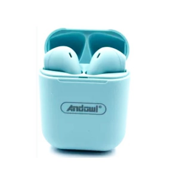 Andowl BQS13 Earbud Bluetooth Handsfree Ακουστικά με Θήκη Φόρτισης Light Blue 42876431