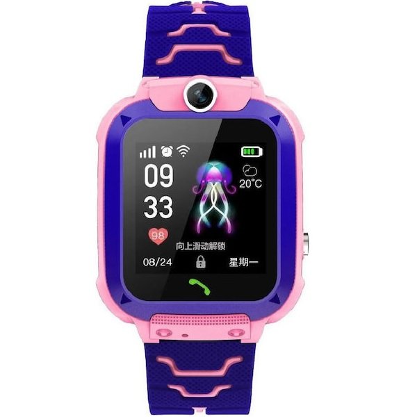 Παιδικό Smartwatch με GPS και Καουτσούκ/Πλαστικό Λουράκι Μωβ A28 23621402