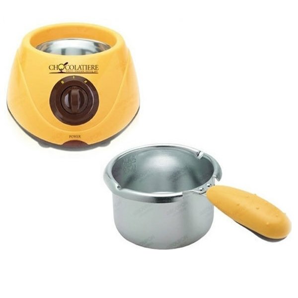 Σκεύος για Φοντύ Ηλεκτρικό 2 Ατόμων Κίτρινο 25W 19x10x14.5εκ. 23217735