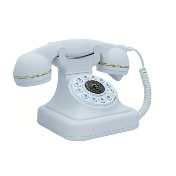 Ενσύρματο Τηλέφωνο Ρετρό Λευκό 47168714