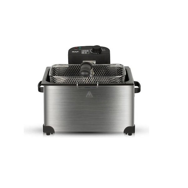 Raf R-5249 Φριτέζα Λαδιού με Διπλό Αποσπώμενο Κάδο 5lt Ασημί 40497090