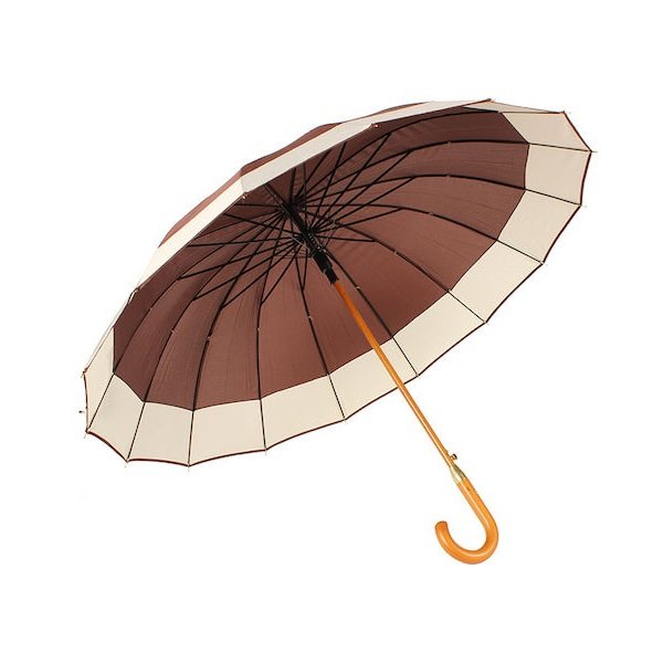 Keskor Αυτόματη Ομπρέλα Βροχής με Μπαστούνι Καφέ 0066-5 25614279