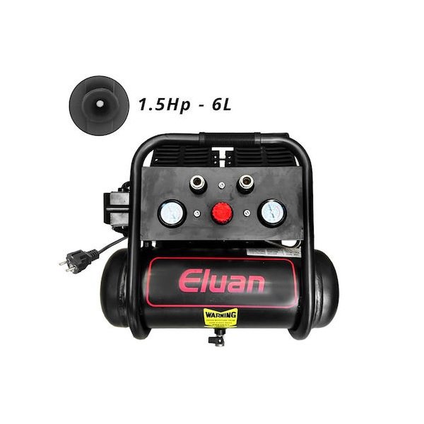 Μονοφασικό Κομπρεσέρ Αέρος με Ισχύ 1.5hp και Αεροφυλάκιο 6lt 107018 52587892
