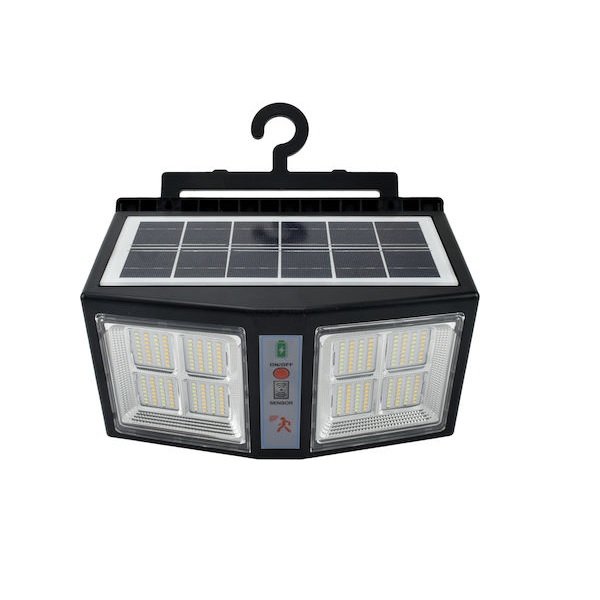 Επιτοίχιο Ηλιακό Φωτιστικό 200W Ψυχρό Λευκό 6500K με Αισθητήρα Κίνησης και Τηλεχειριστήριο IP65 000-230-12335 48425235