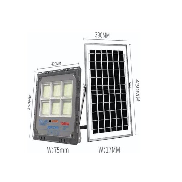 14 Jortan JT-181000-XM1000W Στεγανός Ηλιακός Προβολέας LED 1000W Ψυχρό Λευκό 6000K με Τηλεχειριστήριο IP67 54857888