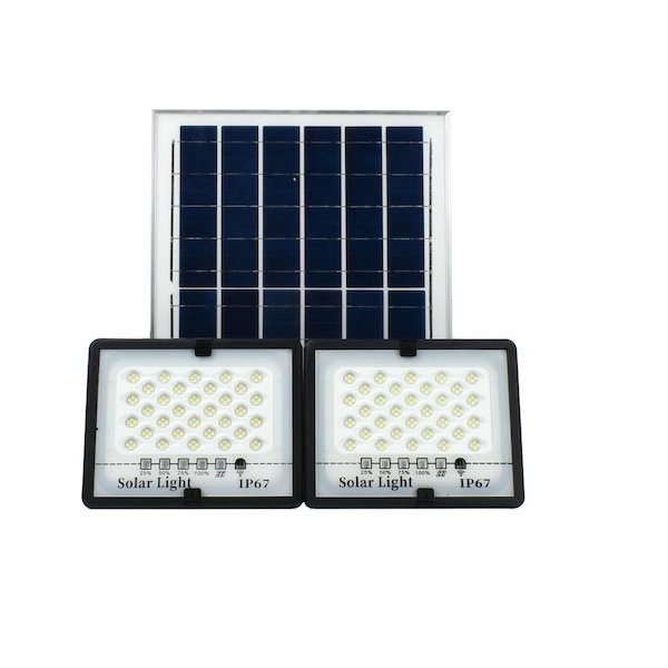 Στεγανός Ηλιακός Προβολέας LED 300W Ψυχρό Λευκό 6500K με Τηλεχειριστήριο 000-230-11357 IP67 46160919