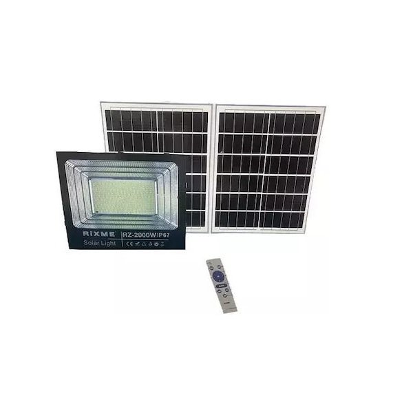 18 Rixme Στεγανός Ηλιακός Προβολέας LED 2000W με Τηλεχειριστήριο IP67 000-230-15075 52453518
