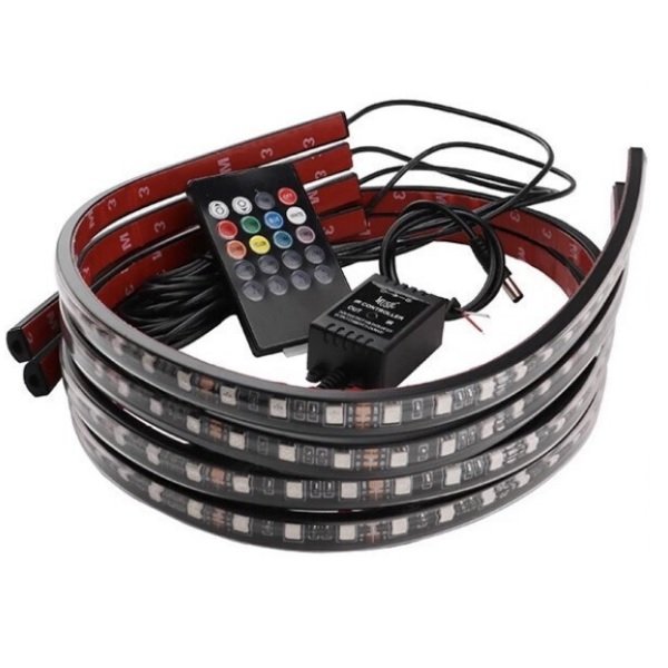 Αδιάβροχη Ταινία LED Τροφοδοσίας 12V RGB Μήκους 1.2m 6675 44405080