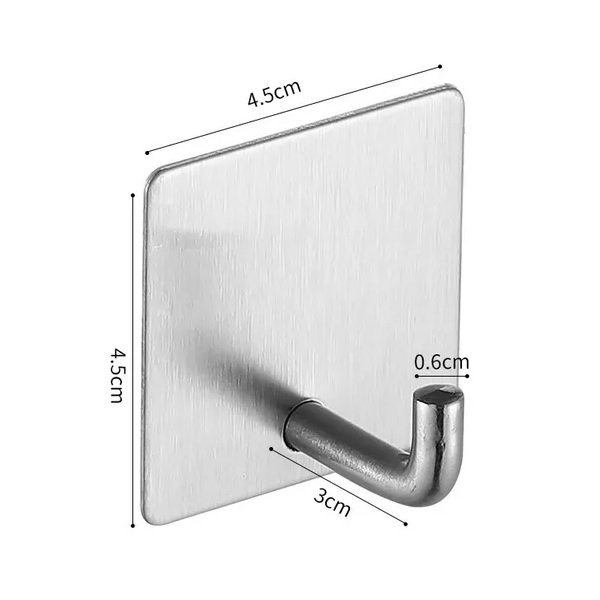 σετ 4 τεμάχια – Ασημί OT11Άγκιστρο Μπάνιου με Αυτοκόλλητο 000-230-12260 48097002