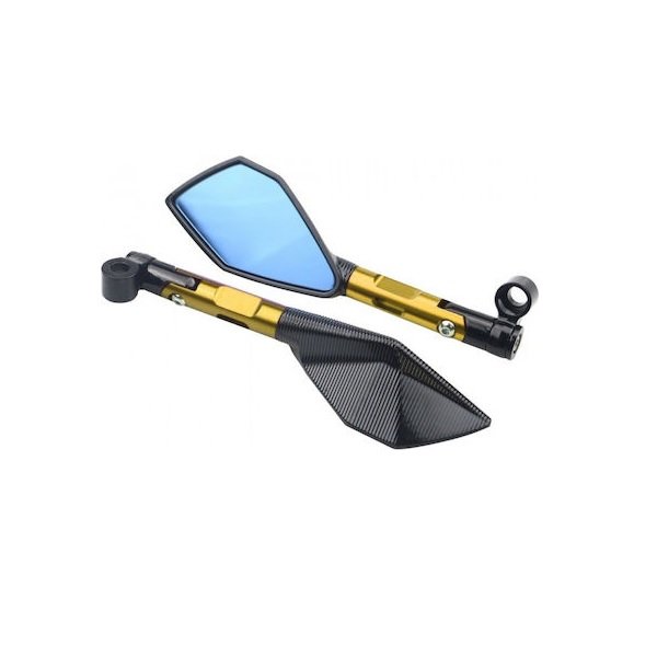 Καθρέπτες Μοτοσυκλέτας Universal Χρυσό 2τμχ 000-230-4689 46011080