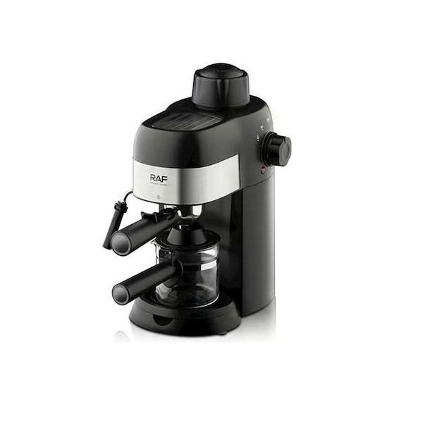 4 Raf R-133 Αυτόματη Μηχανή Espresso 800W Πίεσης 15bar Μαύρη 51702487