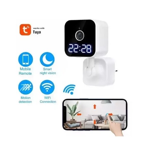 Andowl Q-SX909 Κρυφή Κάμερα WiFi Ρολόι 1080p με Υποδοχή για Κάρτα Μνήμης και Ανιχνευτή Κίνησης 54470516