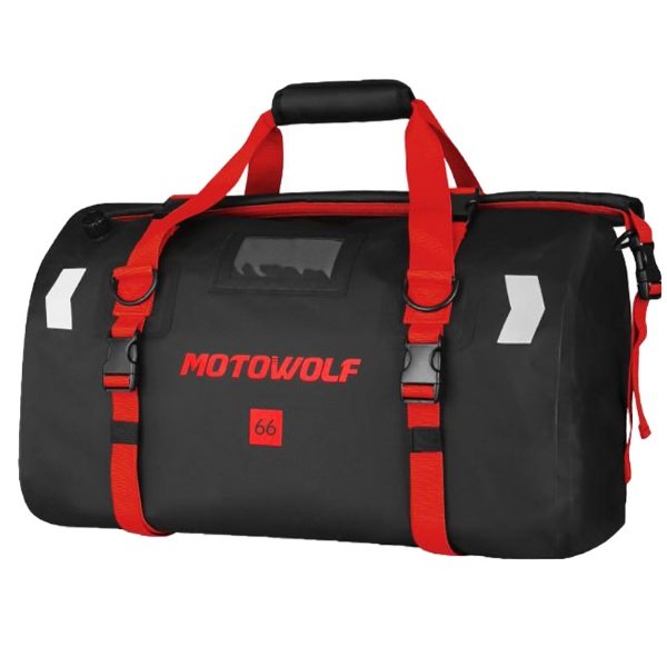Motowolf XF0717BR Σάκος Ουράς Μοτοσυκλέτας 66lt σε Μαύρο/Κόκκινο Χρώμα 55047308