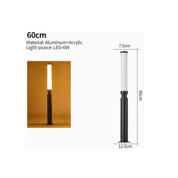 Ηλιακό Φωτιστικό Δαπέδου 6W με Θερμό Λευκό Φως IP64 000-230-15335 54178187