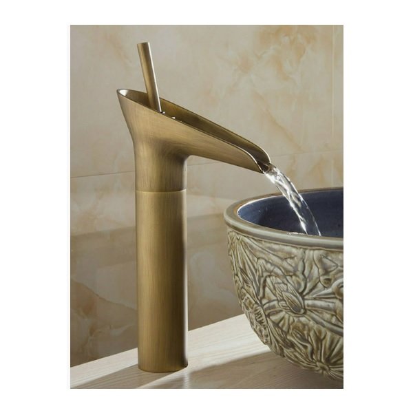 P81-4 Αναμεικτική Μπαταρία Νιπτήρα Καταρράκτης Ψηλή Μπρονζέ 37158459