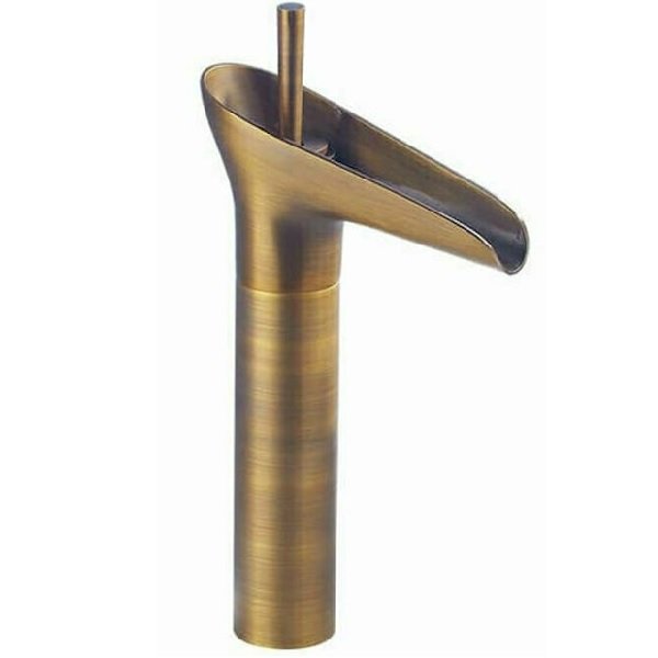 Poly-19111-4 Αναμεικτική Μπαταρία Νιπτήρα Καταρράκτης Ψηλή Χρυσή 34722893