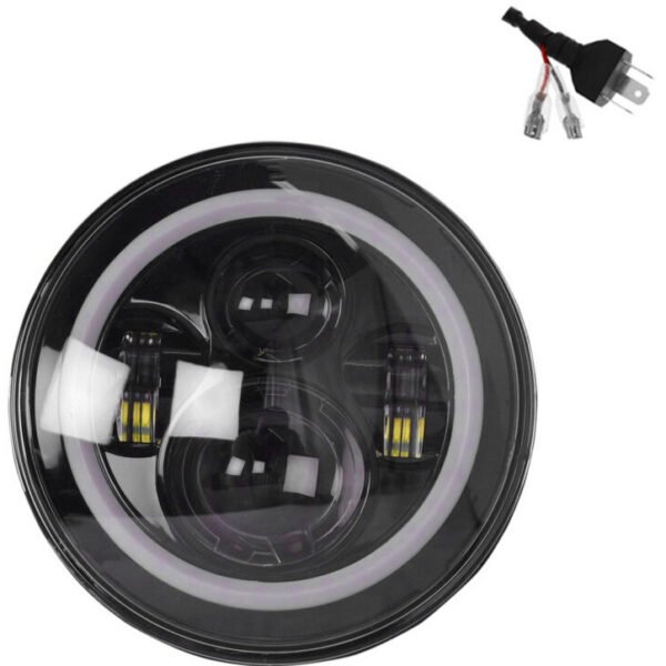LED Στρογγυλός Αδιάβροχος Προβολέας Αυτοκινήτου 5'' 12-24V 40W με Βύσμα H4 Μαύρος