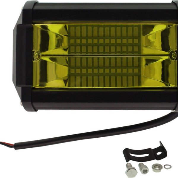 Τετράγωνος Αδιάβροχος Προβολέας Αυτοκινήτου LED Universal 18W 13cm με Κίτρινο Φωτισμό 1τμχ EE5837