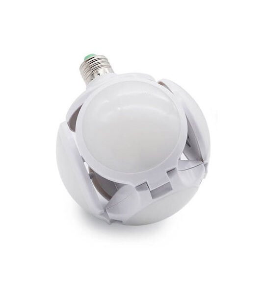 LB6 Football UFO Lamp Διακοσμητικό Φωτιστικό Λαμπτήρας με Ντουί για Λαμπτήρα E27 σε Ασημί Χρώμα