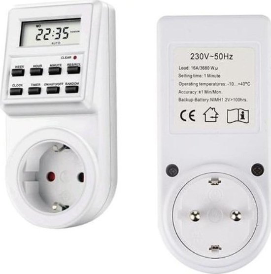 Andowl Ψηφιακός Χρονοδιακόπτης Πρίζας Εβδομαδιαίος Q-A112