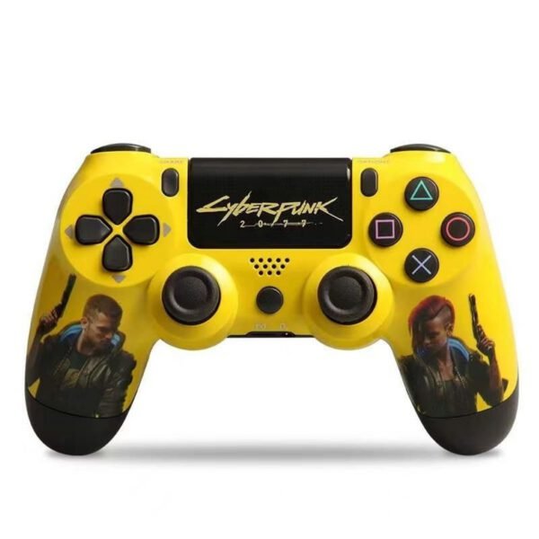 Doubleshock Cyberpunk 2077 Wireless Gamepad for PS4 Yellow
