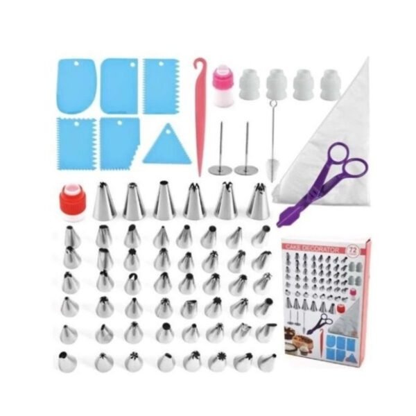 Διακόσμησης Τούρτας Σετ Κορνέ Ζαχαροπλαστικής Μεταλλικό 72τμχ 92005JGJ00CL