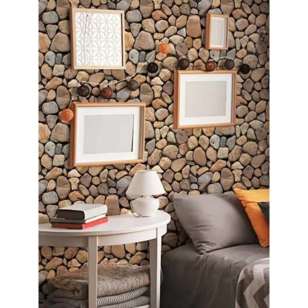 Αυτοκόλλητο Φιλμ - Ταπετσαρία Τύπου Καφέ-Γκρι Πέτρες 1.2m x 3m σε Ρολό LK-38