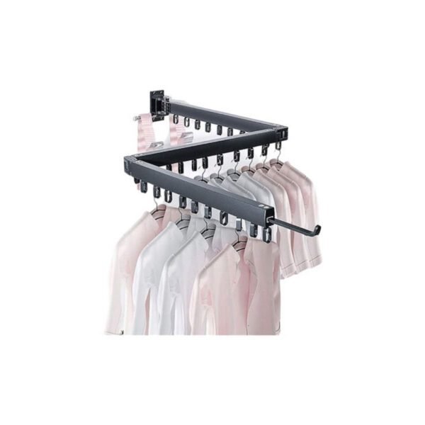 Πτυσσόμενη σχάρα στεγνωτηρίου ρούχων,αναδιπλούμενη κρεμάστρα ρούχων με εξοικονόμηση χώρου με μπάρα πετσετών, βαρέως τύπου, αναδιπλούμενη ΚΡΜΣ2885