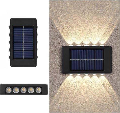 BGF Επιτοίχιο Ηλιακό Φωτιστικό Θερμό Λευκό με Φωτοκύτταρο IP65