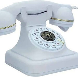 OHO-302 Ενσύρματο Τηλέφωνο Ρετρό Λευκό