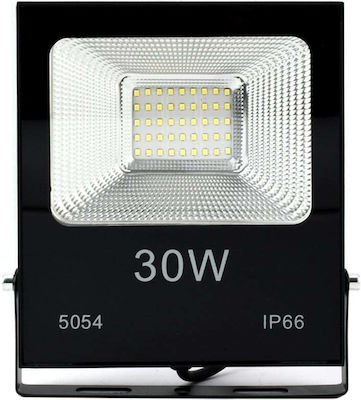 CFT Προβολέας Flood Light LED SMD 30W AC85 – 265V IP66 Λευκού Φωτισμού LYLU LY-30W – Μαύρο