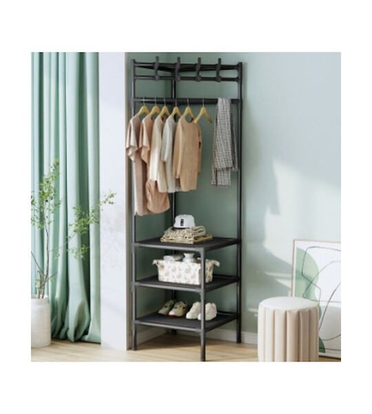 Κρεμάστρα Δαπέδου από Μέταλλο Μαύρη 03007CRN00BK