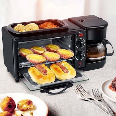 Raf RAF-400068-HG-5308R Ηλεκτρικό Φουρνάκι 9lt Χωρίς Εστίες Μαύρο