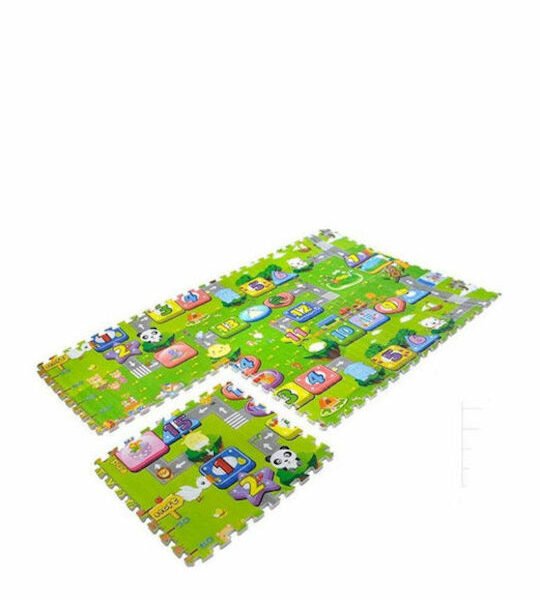 KJH Παιδικό Χαλάκι Παζλ EVA Με 4 Τετράγωνα - 120x120cm - Δρόμος - CL53885 - OEM
