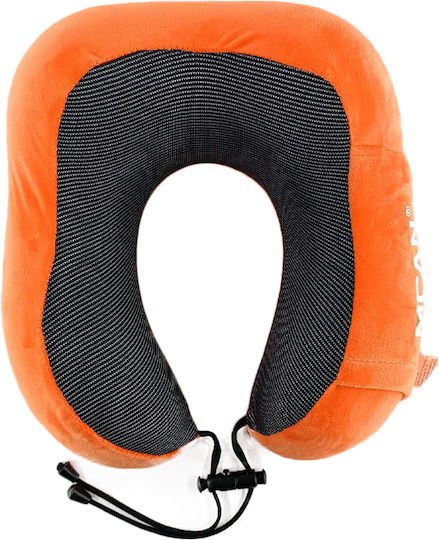 Mcan M-13 Μαξιλαράκι Ταξιδίου Memory Foam Πορτοκαλί Μ19xΠ12εκ.