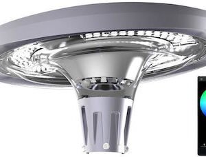 POLK Ηλιακή Κολώνα Αλουμινίου Φωτισμού LED RGBW 800W 3Μέτρα OEM MJ-EW800 – Μαύρο