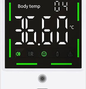 Επιτοίχιο Ψηφιακό Θερμόμετρο Υπερήθρων Μετώπου Χωρίς Επαφή με Οθόνη F105 – Λευκό
